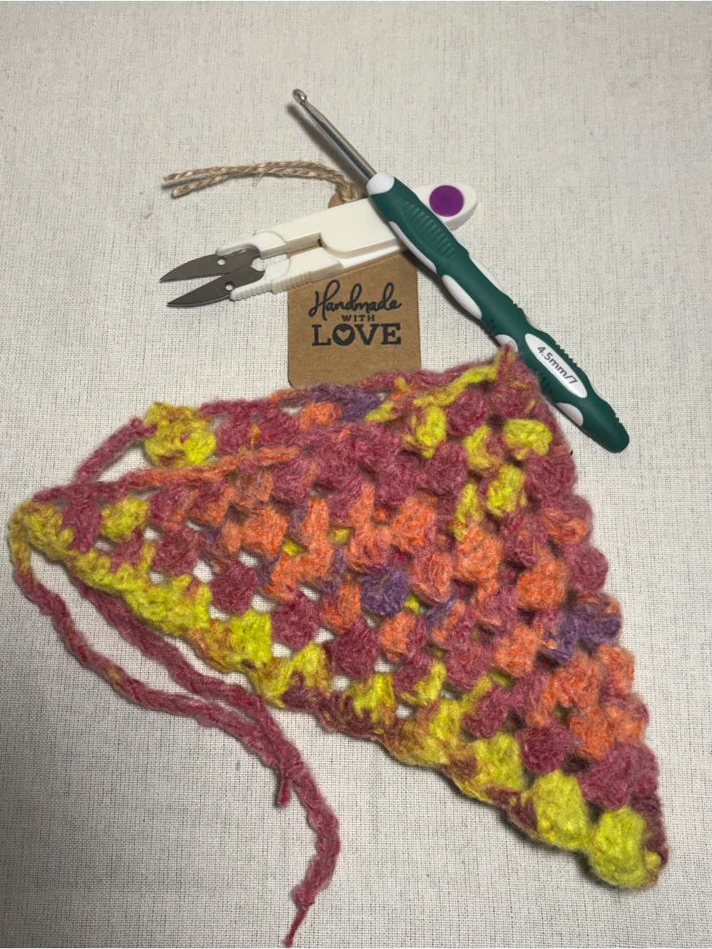 Handmade Multicolor Crochet bandanna